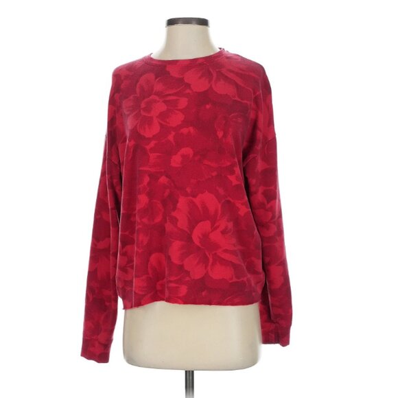 Athleta Balance Pullover Sweatshirt in Floral Red Chakra - Oversized - Size XXS - Picture 8 of 12